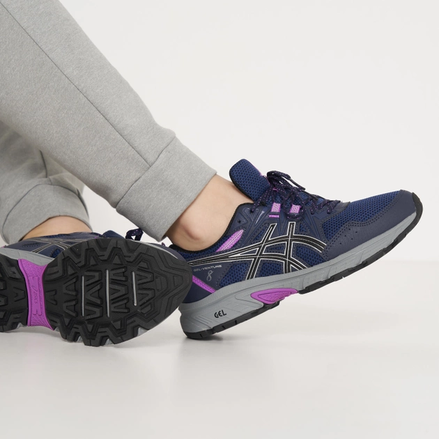 ASICS WOMENS GEL-VENTURE 8 - MIDNIGHT PURPLE SILVER - Image 9