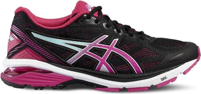 ASICS WOMENS GT-1000 5 - BLACK SPORT PINK ARUBA BLUE