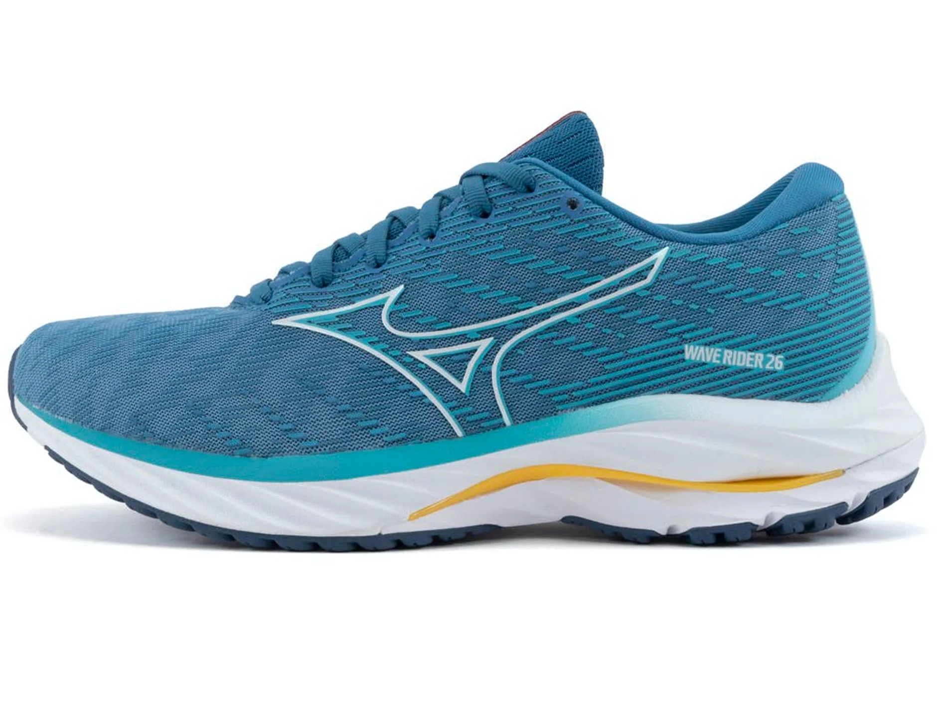 MIZUNO WOMENS WAVE RIDER 26 - MOUNTAIN SPRING WHITE FLAX - Image 2
