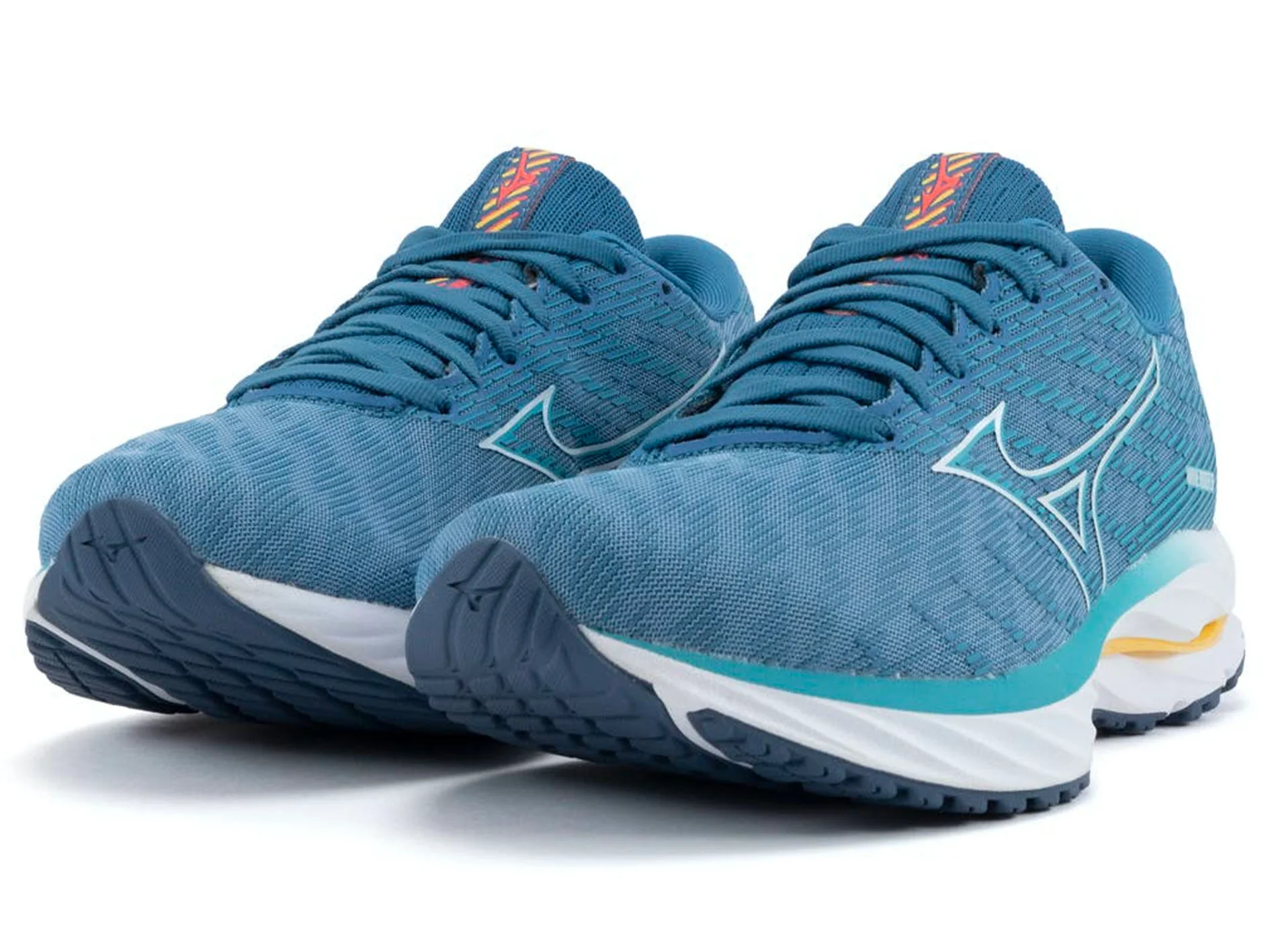 MIZUNO WOMENS WAVE RIDER 26 - MOUNTAIN SPRING WHITE FLAX - Image 10