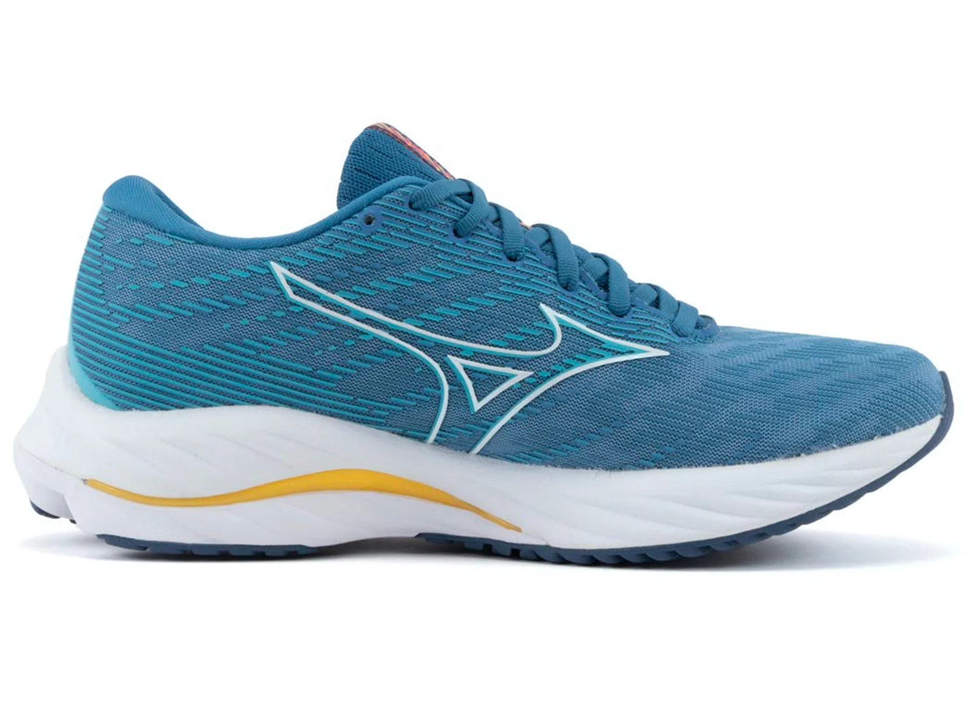 MIZUNO WOMENS WAVE RIDER 26 - MOUNTAIN SPRING WHITE FLAX - Image 4