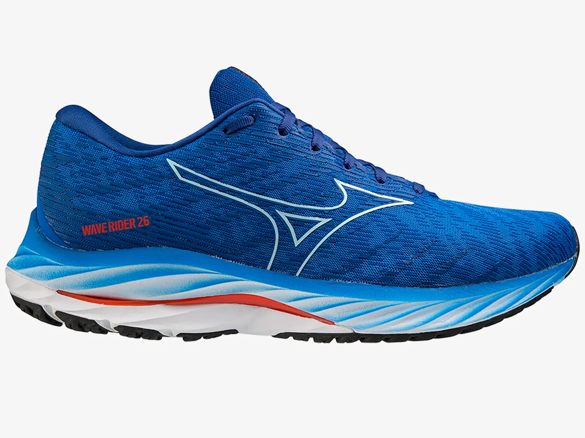 MIZUNO MENS WAVE RIDER 26 - SONIC ICEWATER CHERRY TOMATO