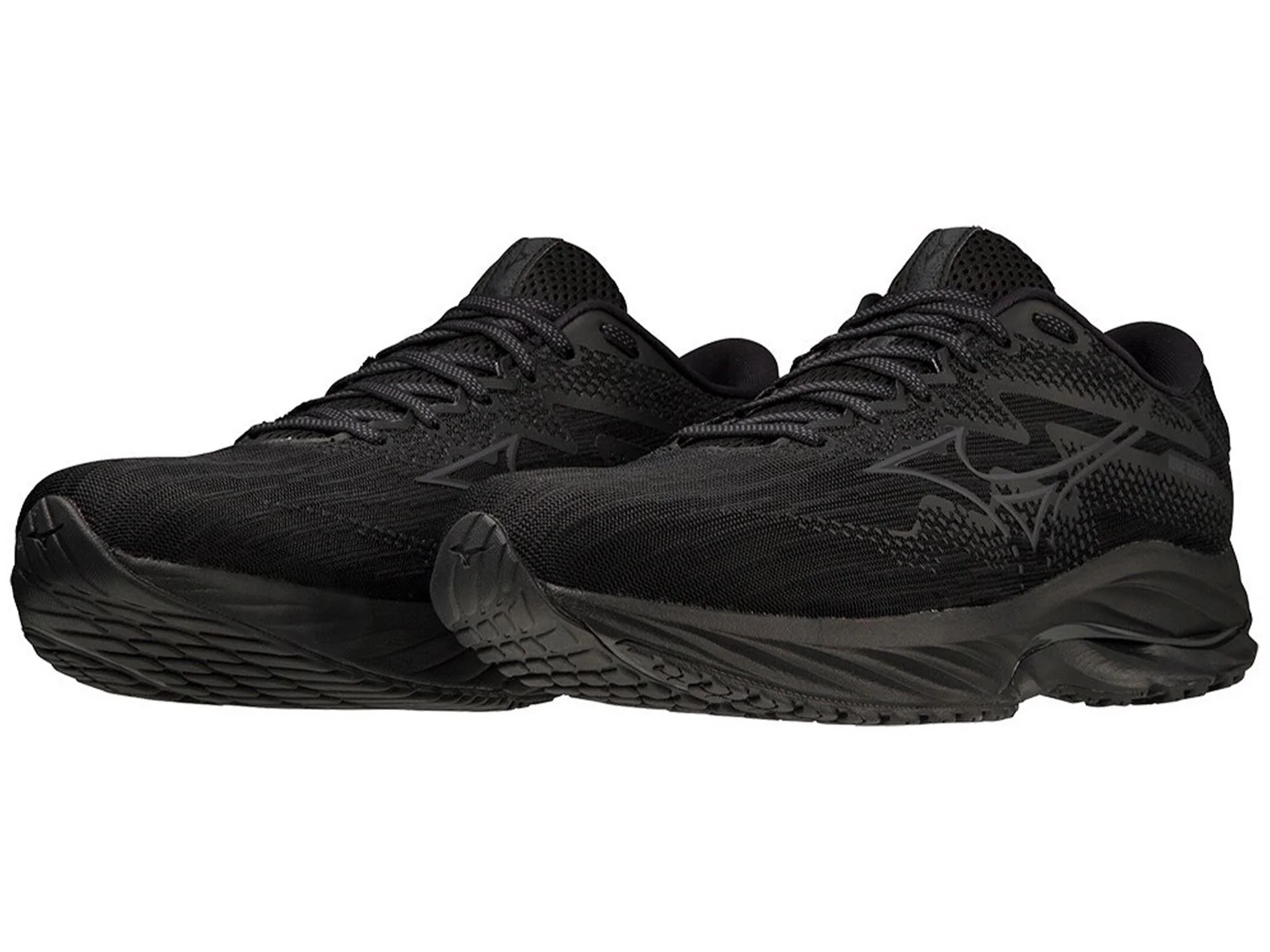 MIZUNO MENS WAVE RIDER 27 BLACK BLACK (03) - Image 2