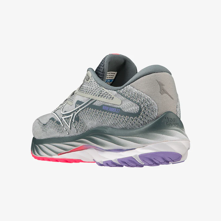 MIZUNO WOMENS WAVE RIDER 27 - PEARL PINK (21) - Image 4