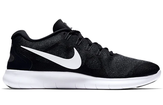 NIKE MENS FREE RN 2017 - BLACK WHITE DARK GREY