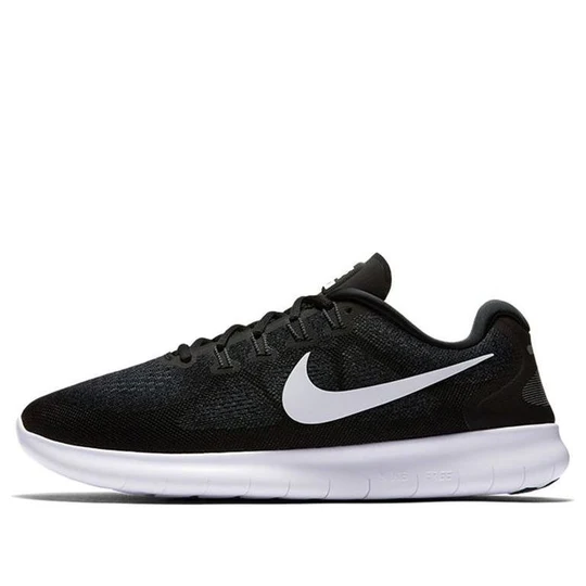 NIKE MENS FREE RN 2017 - BLACK WHITE DARK GREY - Image 9