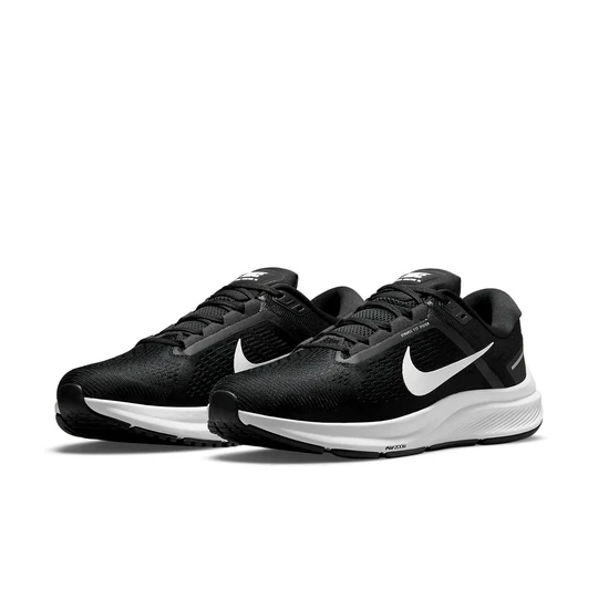 NIKE MENS NIKE AIR ZOOM STRUCTURE 24 - BLACK WHITE - Image 13