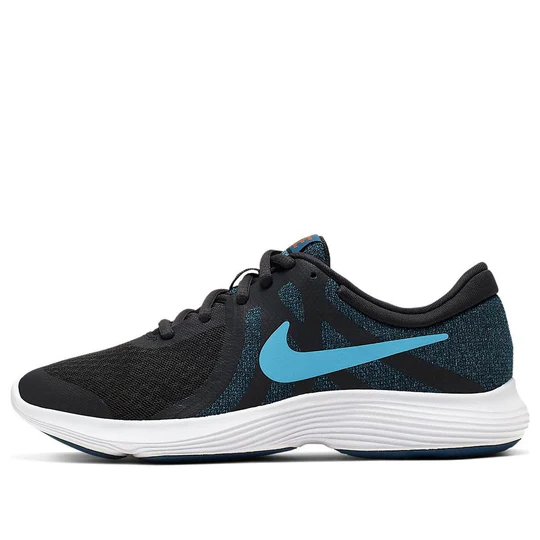 NIKE KIDS NIKE REVOLUTION 4 (GS) - OFF NOIR LT CURRENT BLUE