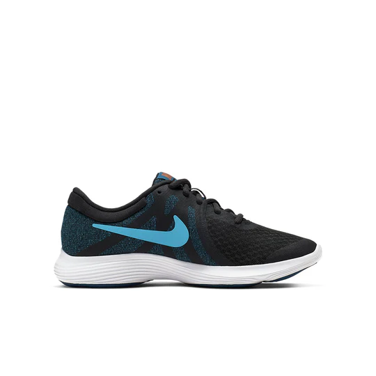 NIKE KIDS NIKE REVOLUTION 4 (GS) - OFF NOIR LT CURRENT BLUE - Image 5