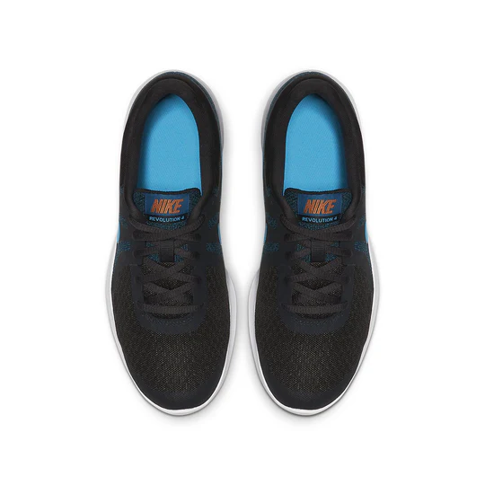 NIKE KIDS NIKE REVOLUTION 4 (GS) - OFF NOIR LT CURRENT BLUE - Image 3
