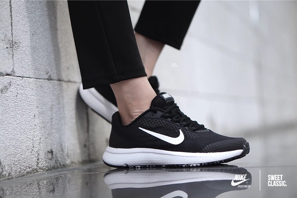 NIKE MENS NIKE RUNALLDAY - BLACK WHITE ANTHRACITE - Image 9