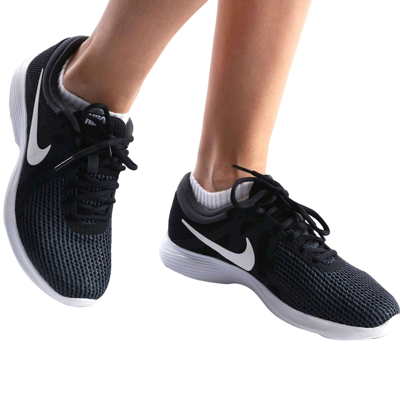 NIKE WOMENS WMNS NIKE REVOLUTION 4 EU - BLACK WHITE ANTHRACITE - Image 6