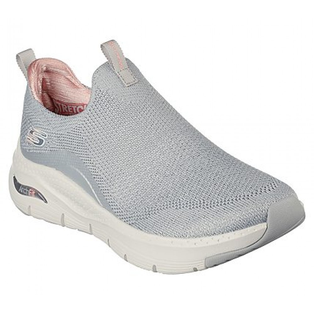 SKECHERS WOMENS ARCH FIT-NEW BEAUTY - LIGHT GRAY PINK - Image 2