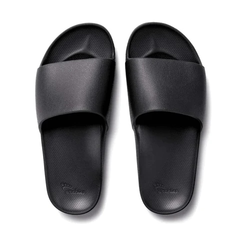ARCHIES WOMEN'S ARCH SUPPORT SLIDES - BLACK - Image 10