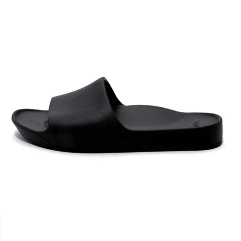 ARCHIES WOMEN'S ARCH SUPPORT SLIDES - BLACK - Image 4