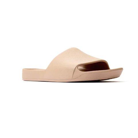 ARCHIES WOMEN'S ARCH SUPPORT SLIDES - TAN - Image 4
