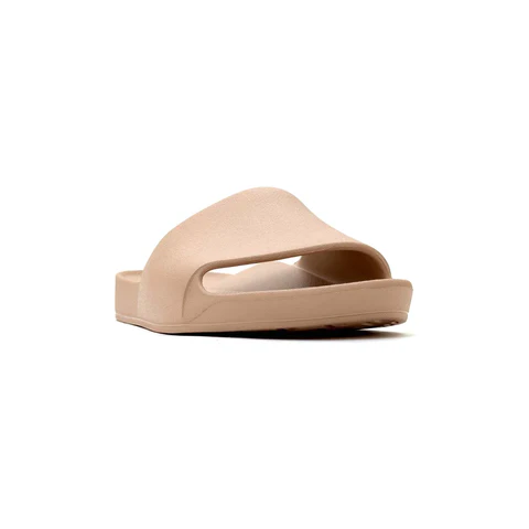 ARCHIES WOMEN'S ARCH SUPPORT SLIDES - TAN - Image 5