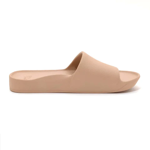 ARCHIES WOMEN'S ARCH SUPPORT SLIDES - TAN - Image 7