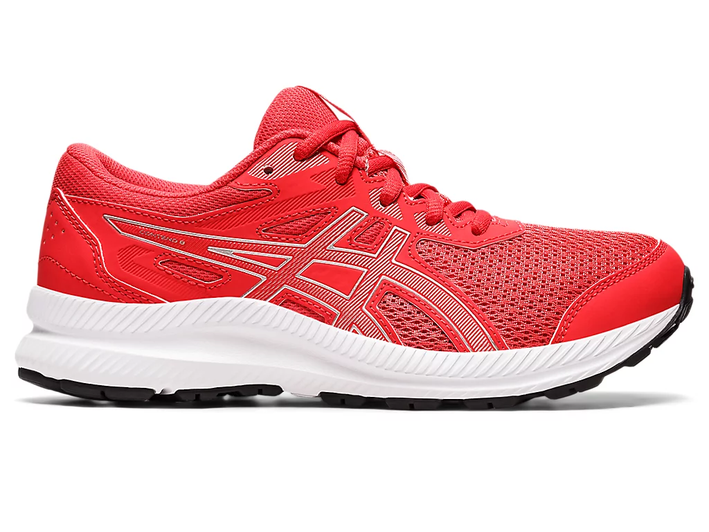 ASICS KIDS CONTEND 8 (GS) KIDS - RED ALERT PURE SILVER