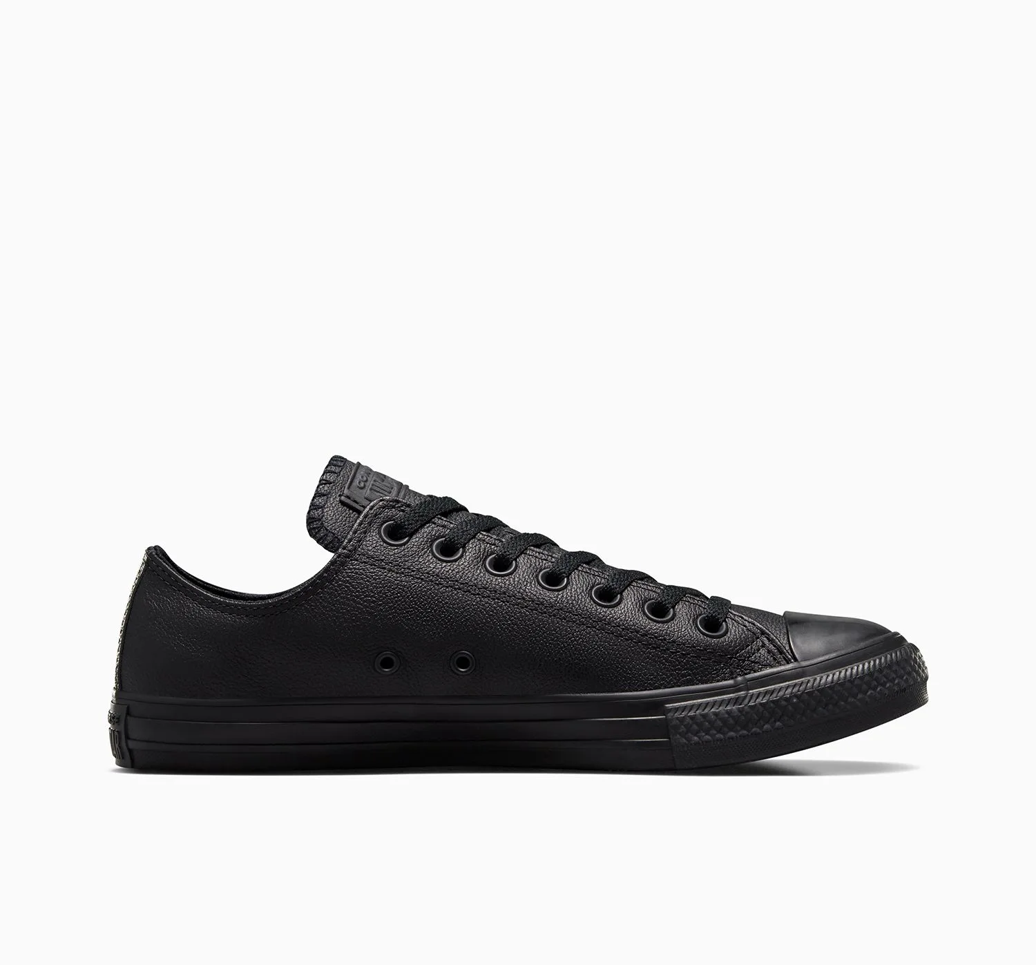CONVERSE MENS ALL STAR LOW TOP LEATHER - BLACK MONO
