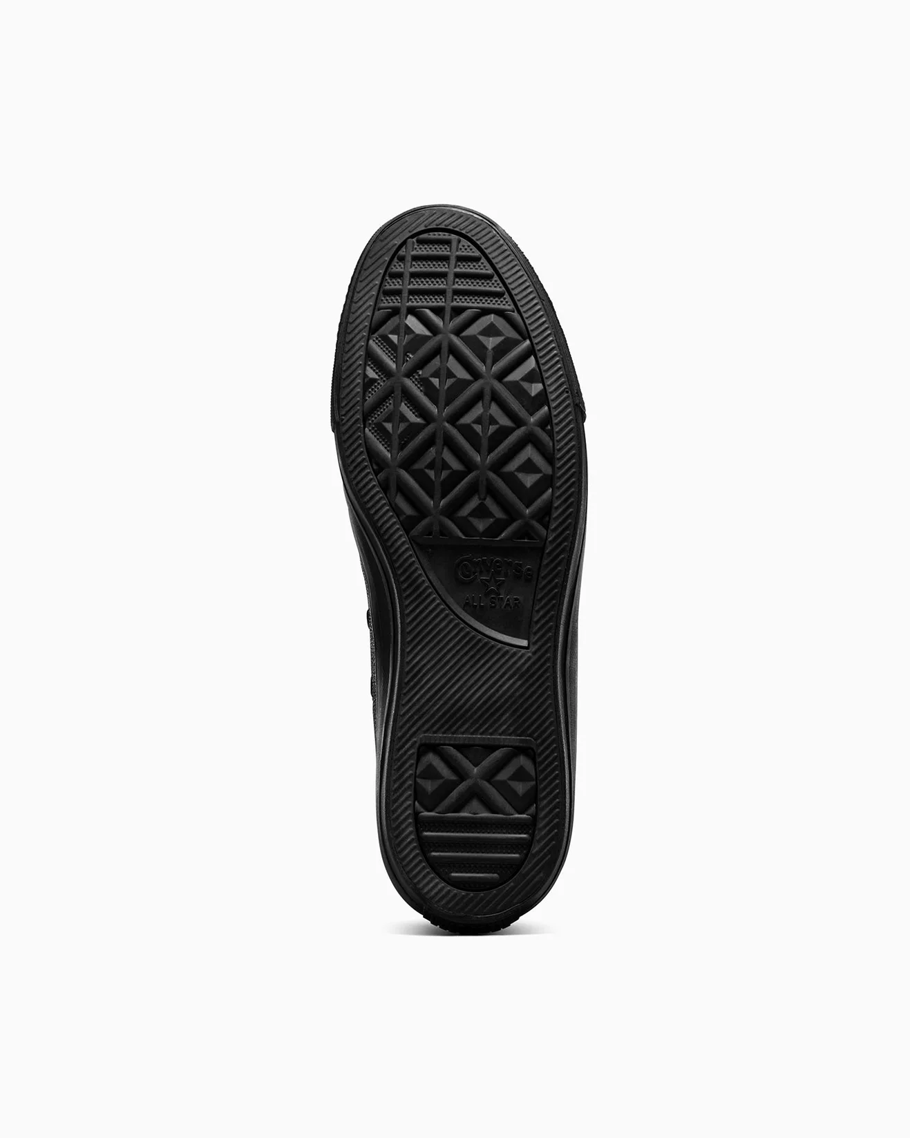 CONVERSE MENS ALL STAR LOW TOP LEATHER - BLACK MONO - Image 4