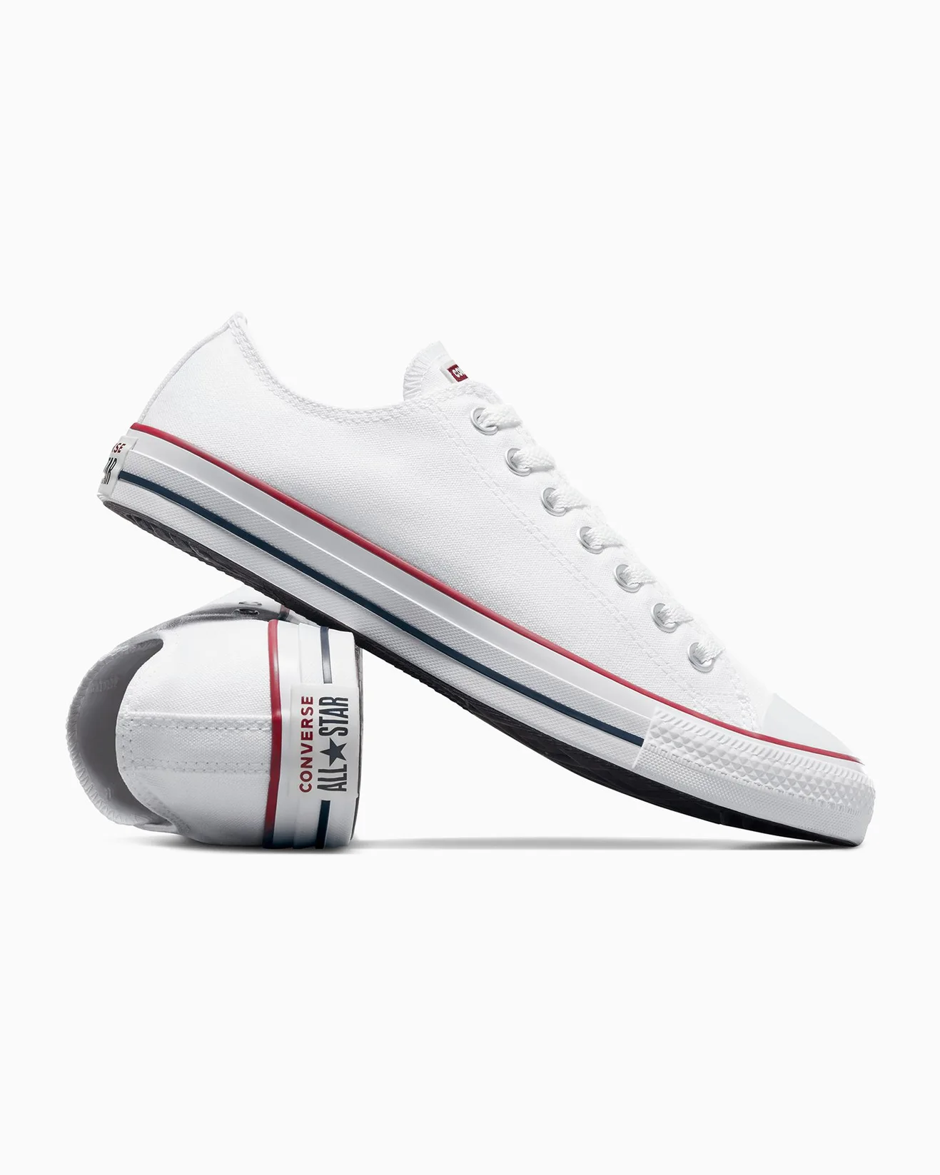 CONVERSE WOMENS CHUCK TAYLOR ALL STAR CLASSIC COLOUR LOW TOP - WHITE - Image 4