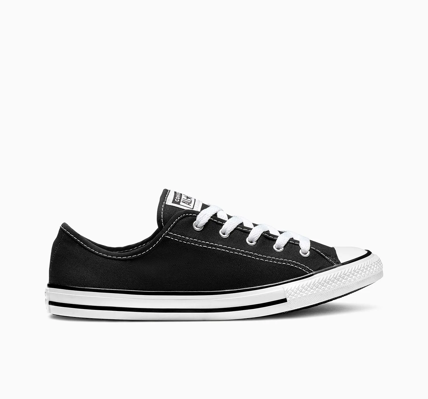 CONVERSE WOMENS ALL STAR DAINTY LOW TOP CANVAS - BLACK