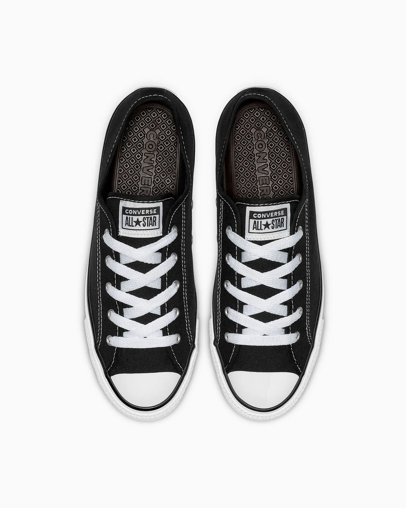 CONVERSE WOMENS ALL STAR DAINTY LOW TOP CANVAS - BLACK - Image 4