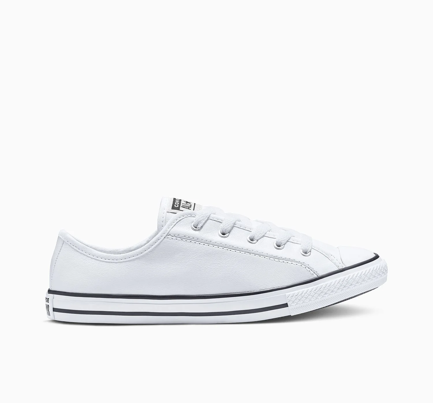 CONVERSE WOMENS ALL STAR DAINTY LOW TOP LEATHER - WHITE