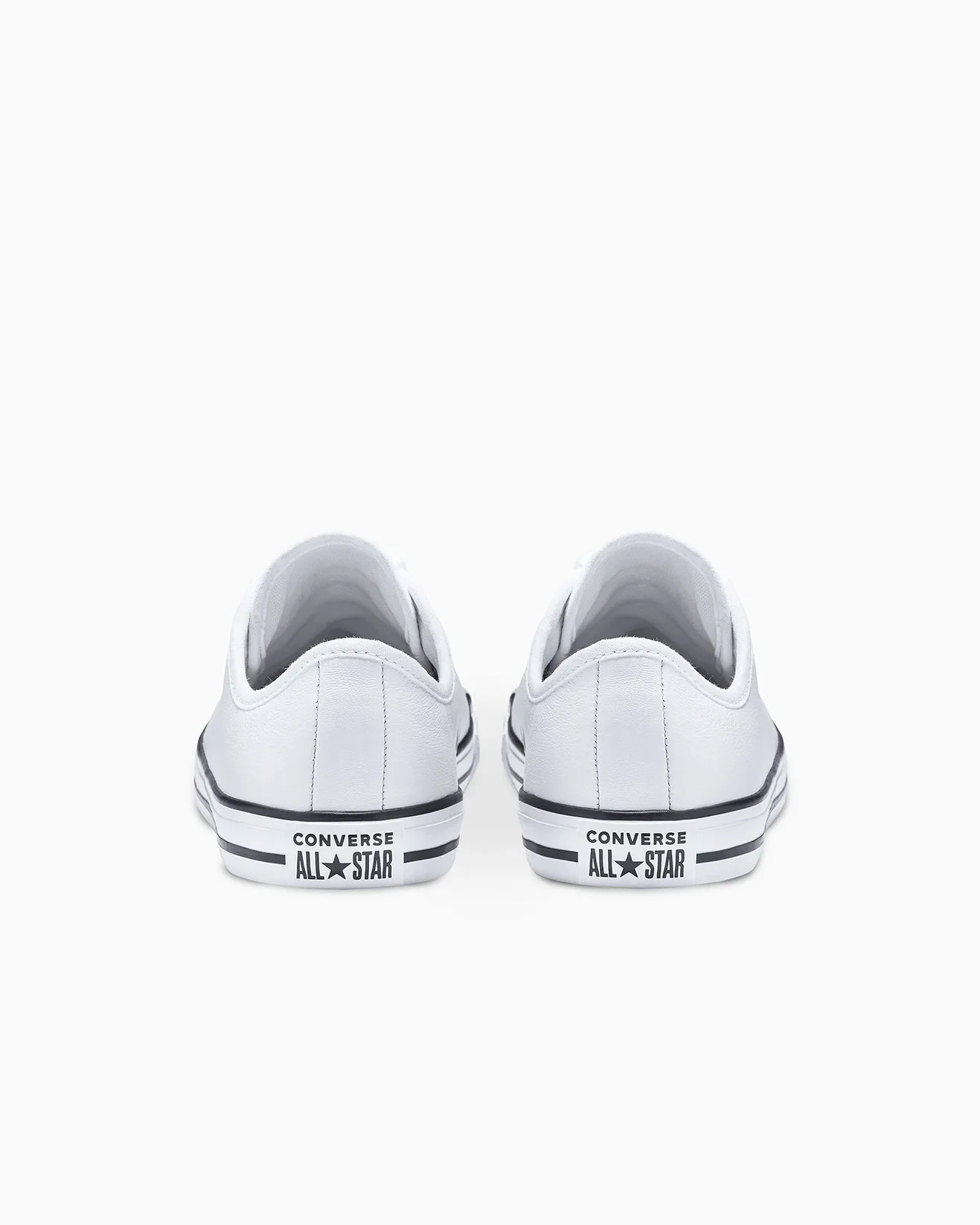 CONVERSE WOMENS ALL STAR DAINTY LOW TOP LEATHER - WHITE - Image 6
