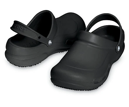CROCS MENS BISTRO SLIP RESISTANT WORK CLOG BLACK - Image 2