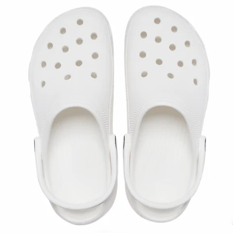 CROCS WOMENS CLASSIC PLATFORM CLOG WHITE - Image 4