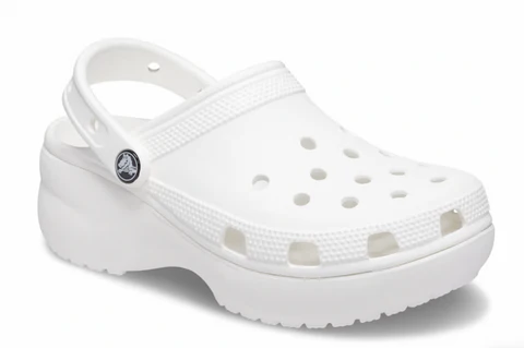 CROCS WOMENS CLASSIC PLATFORM CLOG WHITE - Image 6