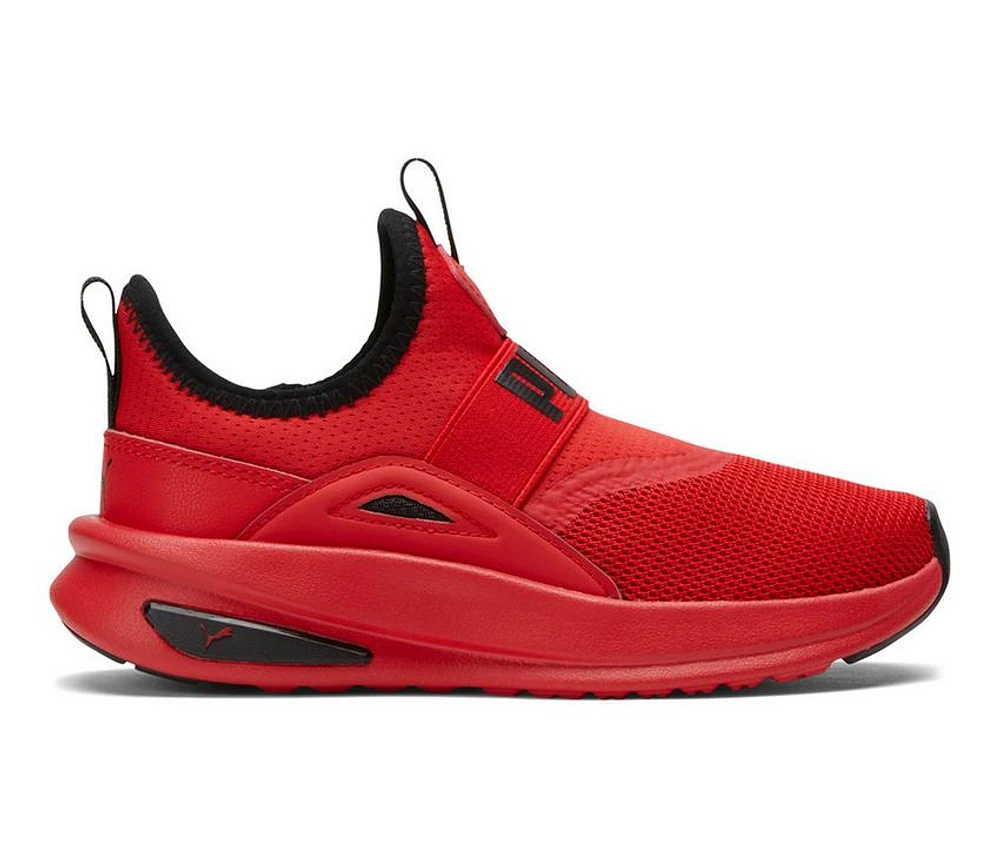 PUMA KIDS SOFTRIDE ENZO EVO SLIP-ON SHOES - RED