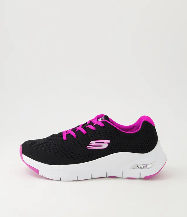 SKECHERS WOMENS ARCH FIT BIG APPEAL - BLACK FUCSHIA