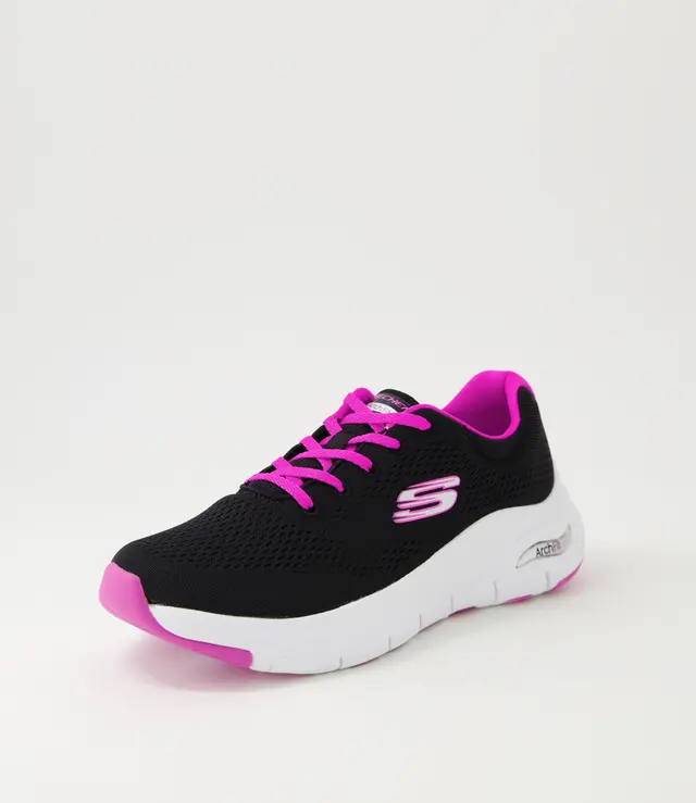 SKECHERS WOMENS ARCH FIT BIG APPEAL - BLACK FUCSHIA - Image 3