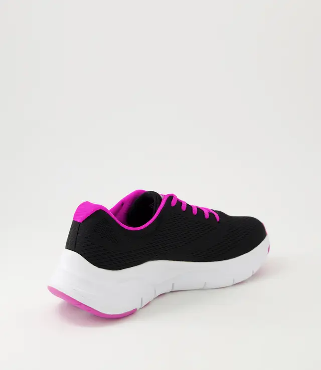 SKECHERS WOMENS ARCH FIT BIG APPEAL - BLACK FUCSHIA - Image 4