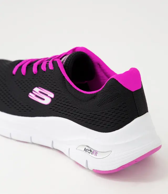 SKECHERS WOMENS ARCH FIT BIG APPEAL - BLACK FUCSHIA - Image 6