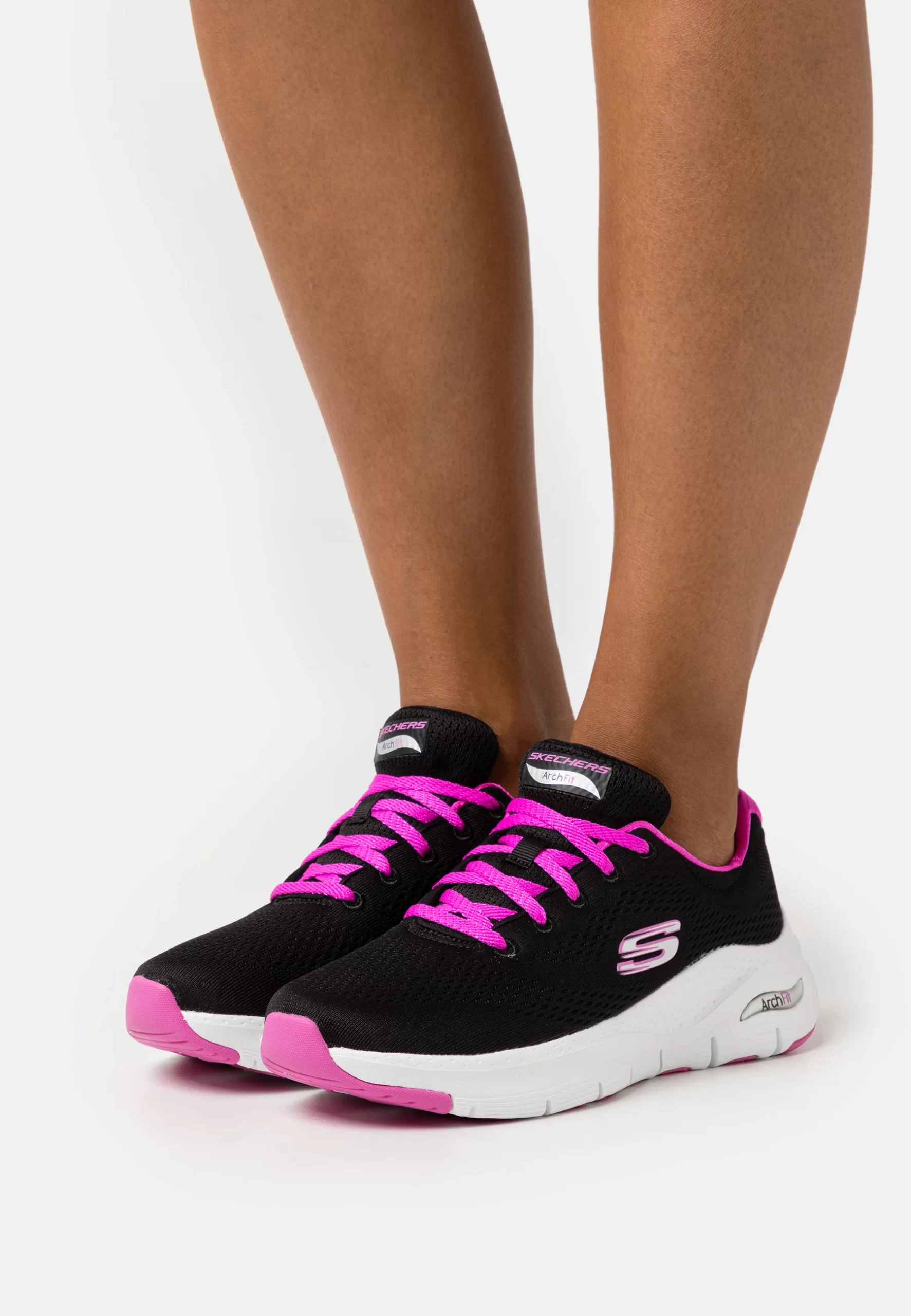 SKECHERS WOMENS ARCH FIT BIG APPEAL - BLACK FUCSHIA - Image 7