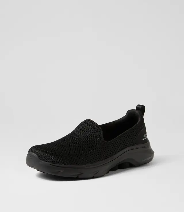 SKECHERS WOMENS GO WALK 7 RAZI - BLACK - Image 3