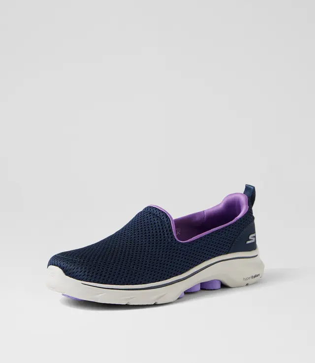 SKECHERS WOMENS GO WALK 7 RAZI - NAVY LAVENDER - Image 3