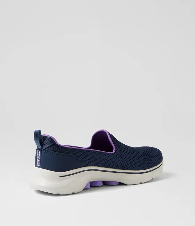 SKECHERS WOMENS GO WALK 7 RAZI - NAVY LAVENDER - Image 4