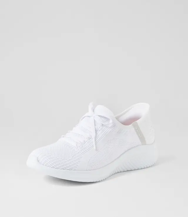 SKECHERS WOMENS ULTRA FLEX 3.0 BRILLIANT PATH - WHITE - Image 2