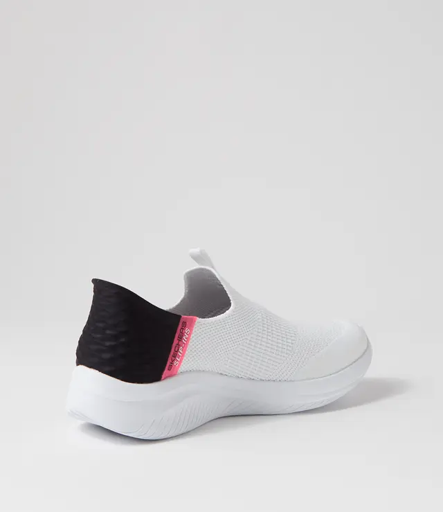 SKECHERS WOMENS ULTRA FLEX 3.0 FRESH TIME - WHITE BLACK - Image 3