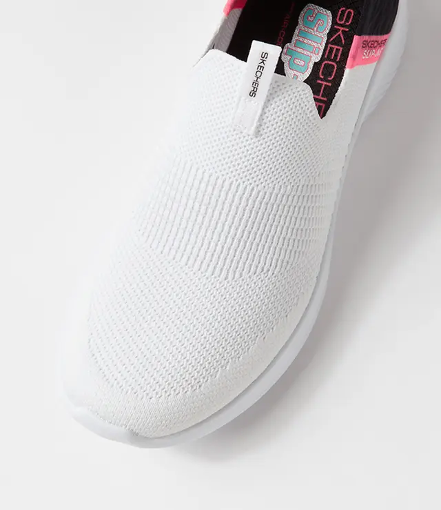 SKECHERS WOMENS ULTRA FLEX 3.0 FRESH TIME - WHITE BLACK - Image 4