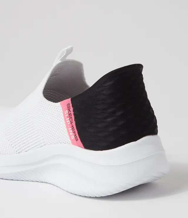 SKECHERS WOMENS ULTRA FLEX 3.0 FRESH TIME - WHITE BLACK - Image 5