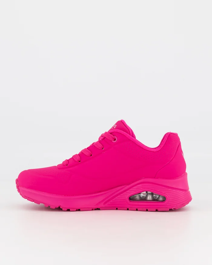 SKECHERS WOMENS UNO NIGHT SHADES - HOT PINK - Image 17