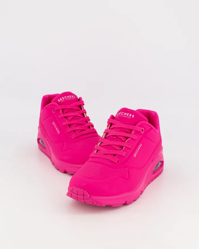 SKECHERS WOMENS UNO NIGHT SHADES - HOT PINK - Image 18