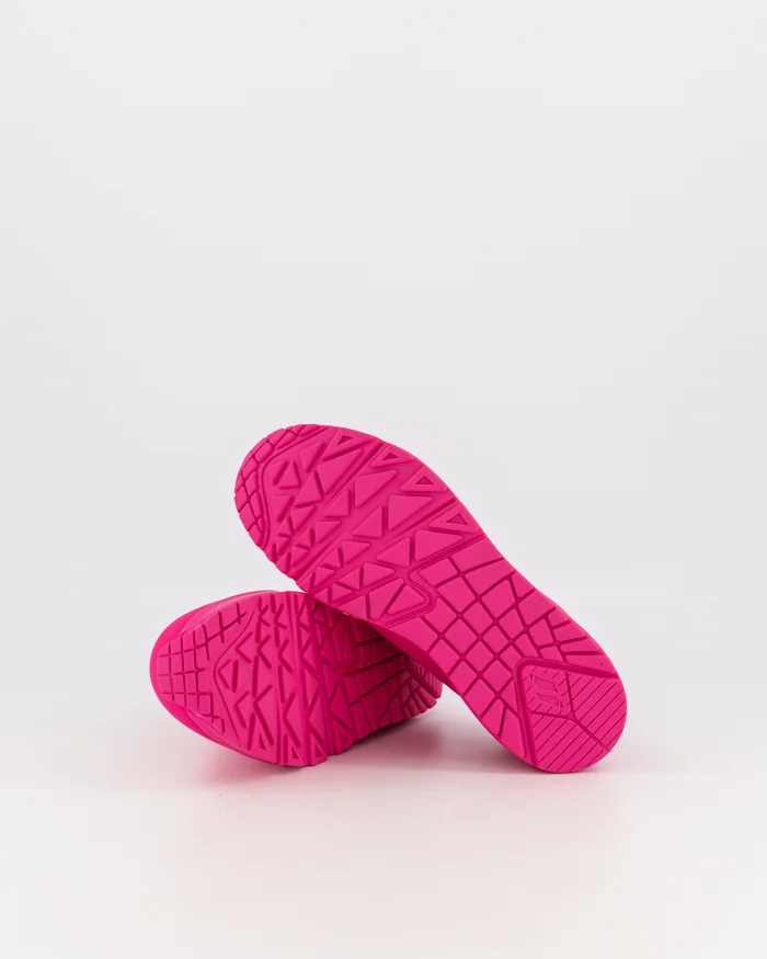SKECHERS WOMENS UNO NIGHT SHADES - HOT PINK - Image 3