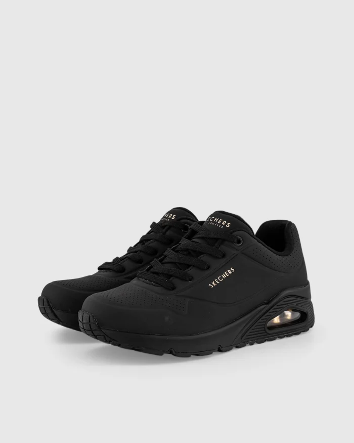 SKECHERS WOMENS UNO STAND ON AIR - BLACK - Image 4